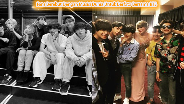 Fans Berebut Dengan Musisi Dunia Untuk Berfoto Bersama BTS