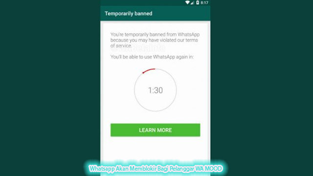Whatsapp Akan Memblokir Bagi Pelanggar WA MOOD